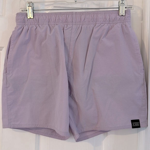 NWOT Men's Scotch & Soda Short-Length Lavender Stretch Swim Shorts Trunks Size S - Picture 4 of 10